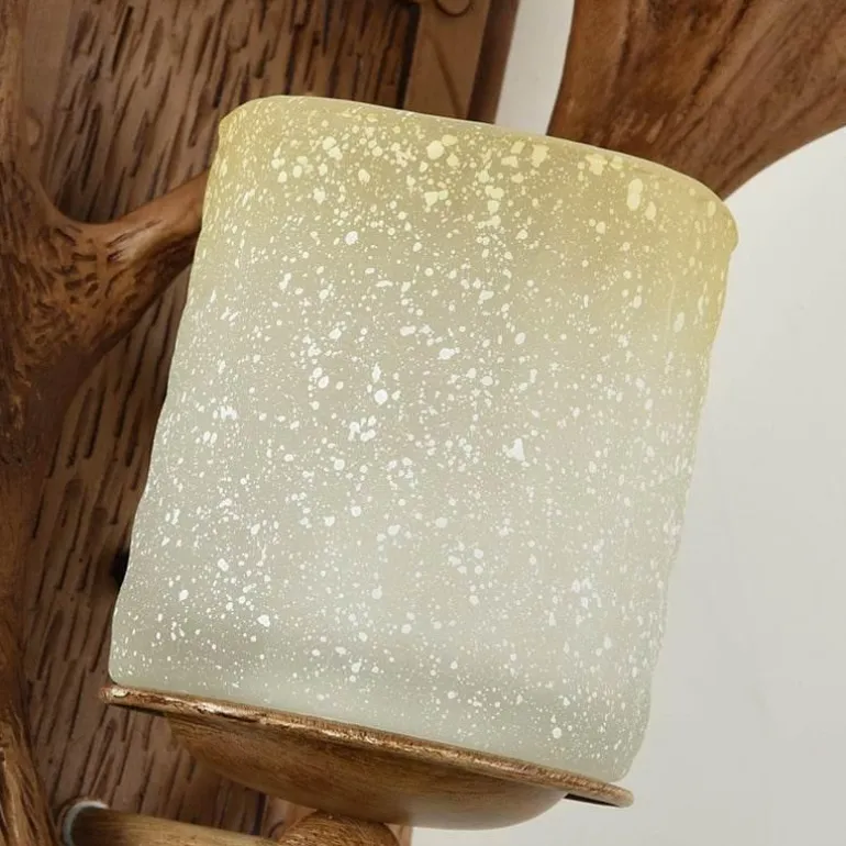 Antique Wooden Antler Wall Light - Rustic Home Decor