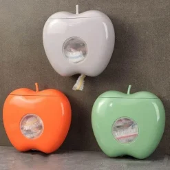 Apfelförmiger, wandmontierter Frischhaltefolienspender