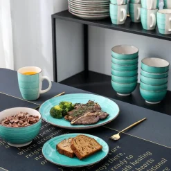 Aqua Porzellan Tafelservice - Elegantes Geschirr fürs Esszimmer