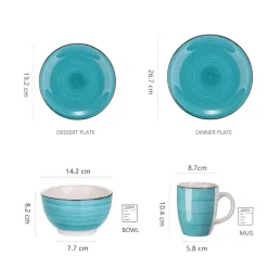 Aqua Porzellan Tafelservice - Elegantes Geschirr fürs Esszimmer