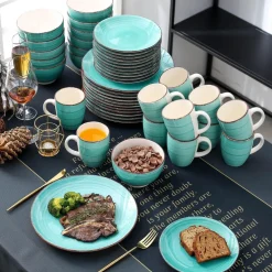 Aqua Porzellan Tafelservice - Elegantes Geschirr fürs Esszimmer