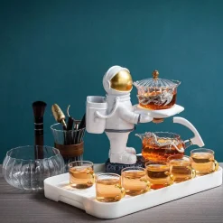 Astronaut Aroma Automatische Teekanne – Teekanne mit Sieb für Weltraumliebhaber