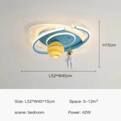 Astronaut LED Deckenleuchte - Mondlicht