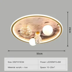 Astronaut LED Deckenleuchte - Mondlicht