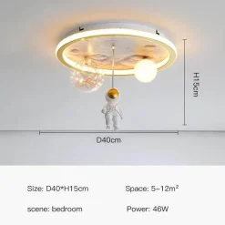 Astronaut LED Deckenleuchte - Mondlicht