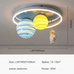 Astronaut LED Deckenleuchte - Mondlicht