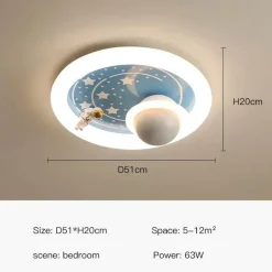 Astronaut LED Deckenleuchte - Mondlicht