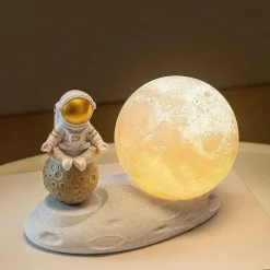 Astronaut Mond Nachtlicht - Weltraum Dekor Lampe