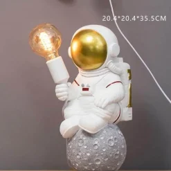 Astronaut Table Lamp - Minimal Resin Design