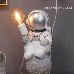 Astronaut Table Lamp - Minimal Resin Design