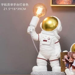 Astronaut Table Lamp - Minimal Resin Design