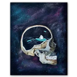 Astronauten-Leinwandbild – Wanddekoration mit Weltraummotiv