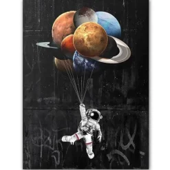 Astronauten-Leinwandbild – Wanddekoration mit Weltraummotiv