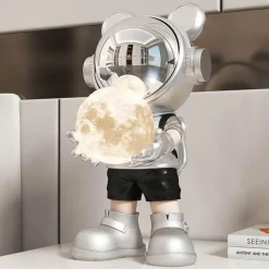 Astronauten-Mond-Tischlampe – Nachtlicht mit Weltraummotiv