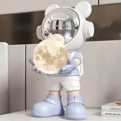 Astronauten-Mond-Tischlampe – Nachtlicht mit Weltraummotiv