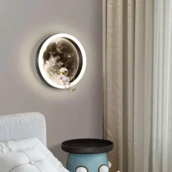 Astronauten-Mond-Wandleuchte – Weltraum-Dekor