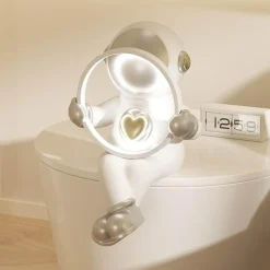 Astronauten-Silhouette-Lampe – Einzigartiges Tischlicht-Dekor aus Kunstharz