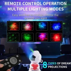 Astronauten-Sternenprojektor – Galaxie-Nachtlicht für Kinder