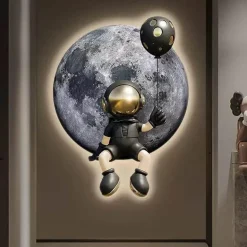 Astronauten-Wandkunstlampe – Verträumtes Weltraumdekorlicht