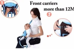 Atmungsaktive 4-in-1-Babytrage mit Frontansicht