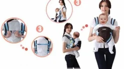 Atmungsaktive 4-in-1-Babytrage mit Frontansicht
