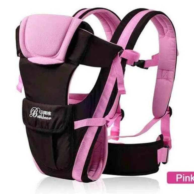 Atmungsaktive 4-in-1-Babytrage mit Frontansicht