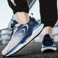 Atmungsaktive Sneakers mit automatischer Schnürung – Kreative, bequeme Schuhe