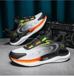 Atmungsaktive Sneakers mit automatischer Schnürung – Kreative, bequeme Schuhe