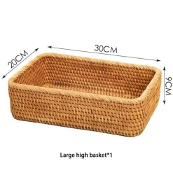 Aufbewahrungsbox aus Rattan – Vielseitiger Korb-Organizer für Zuhause und den Kleiderschrank