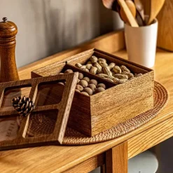 Aufbewahrungsbox aus Walnussholz – Eleganter Organizer aus Holz