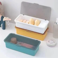 Aufbewahrungsbox für Teeservice – Organizer-Etui mit Deckel und Löffel