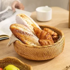 Aufbewahrungskorb aus Rattan – Gewebter Home Organizer