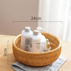 Aufbewahrungskorb aus Rattan – Gewebter Home Organizer
