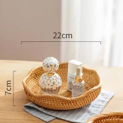 Aufbewahrungskorb aus Rattan – Gewebter Home Organizer