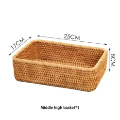 Aufbewahrungskorb aus Rattan – Stilvoller Korb-Küchenorganizer