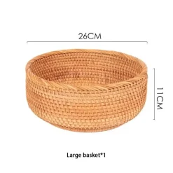 Aufbewahrungskorb aus Rattan – Vielseitiger Snack- und Obst-Organizer