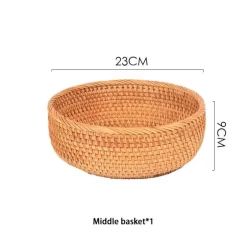 Aufbewahrungskorb aus Rattan – Vielseitiger Snack- und Obst-Organizer