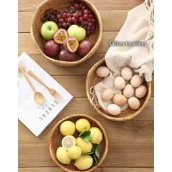 Aufbewahrungskorb aus Rattan – Vielseitiger Snack- und Obst-Organizer