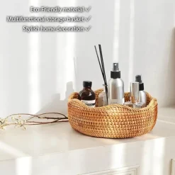 Aufbewahrungskorb aus Rattan – Vielseitiger Snack- und Obst-Organizer