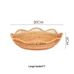 Aufbewahrungskorb aus Rattan – Vielseitiger Snack- und Obst-Organizer