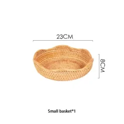 Aufbewahrungskorb aus Rattan – Vielseitiger Snack- und Obst-Organizer