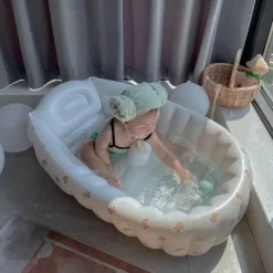 Aufblasbare Mini-Badewanne – Little Swimmer Babybadewanne für Kinder