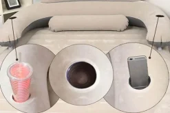 Aufblasbares Bärenbett mit Rückenlehne – Bequemes Cartoon-Design