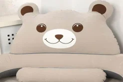 Aufblasbares Bärenbett mit Rückenlehne – Bequemes Cartoon-Design