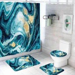 Aurora Duschvorhang-Set – Elegantes Badezimmerdekor