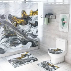 Aurora Duschvorhang-Set – Elegantes Badezimmerdekor