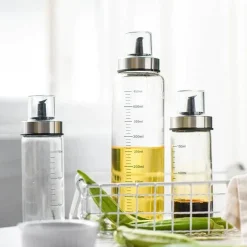 Auslaufsichere Gewürzflaschen aus Glas – Küchenaufbewahrungsset 150 ml 300 ml 450 ml