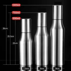 Auslaufsicherer Öltopf aus Edelstahl zur Gewürz- und Saftaufbewahrung in der Küche