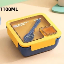 Auslaufsicheres Bento-Box-Set – Mikrowellengeeigneter Lebensmittelbehälter mit Geschirr