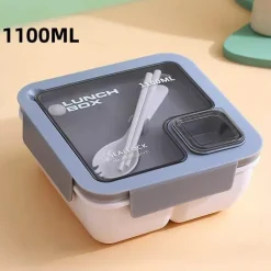 Auslaufsicheres Bento-Box-Set – Mikrowellengeeigneter Lebensmittelbehälter mit Geschirr